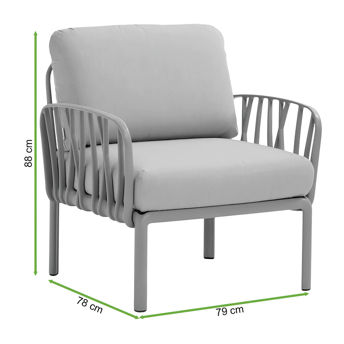 KOMODO ANTHRACITE TECH PANAMA ARMCHAIR