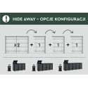 HIDE AWAY 2x 240L ZABUDOWA KOSZY GREY