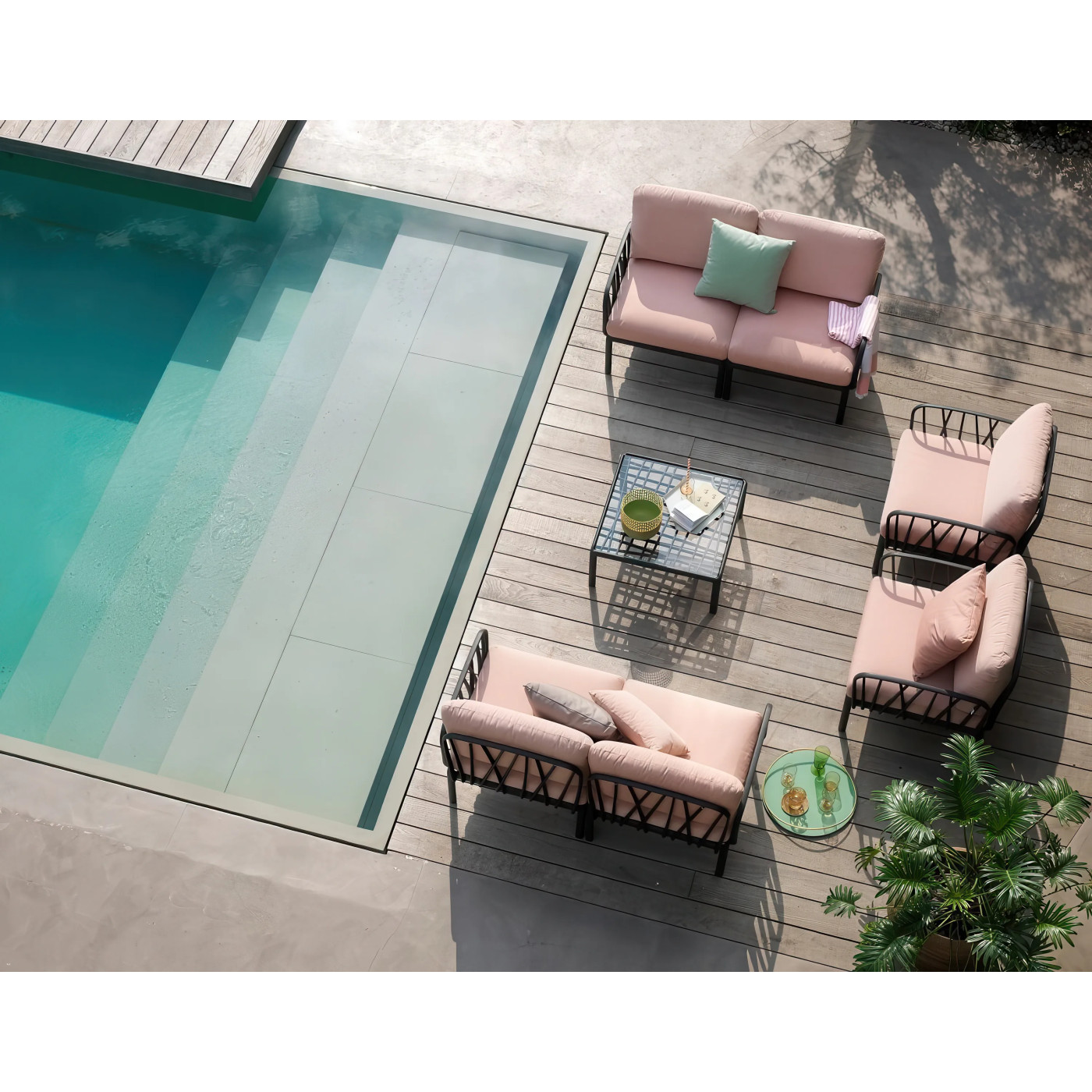 PASSEPARTOUT CUSHION GREY SUNBRELLA