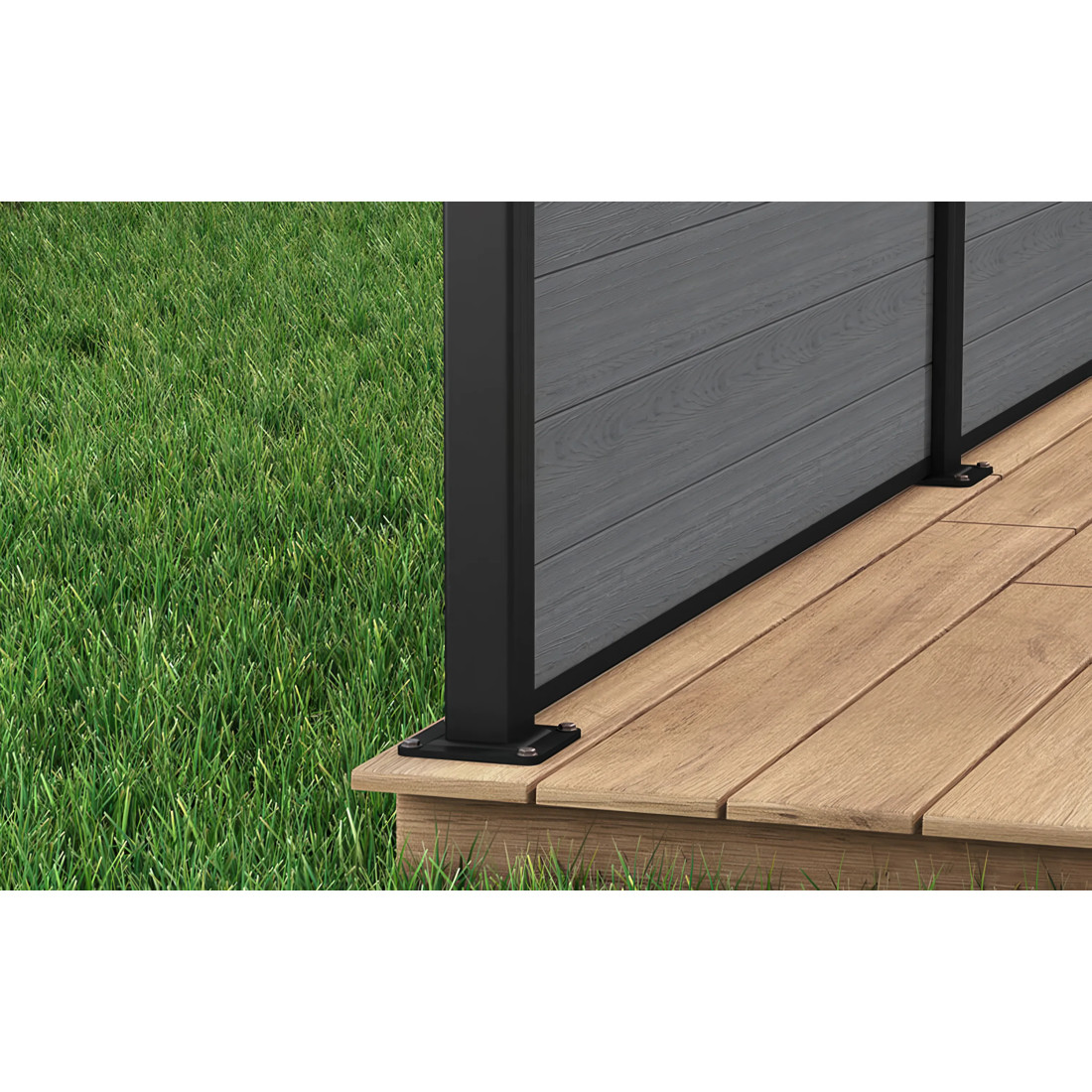 1.8M GREY FENCE HARD SURFACE 180