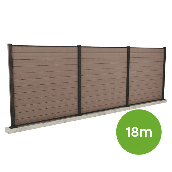 OGRODZENIE 18M BROWN PODŁOŻE TWARDE 180