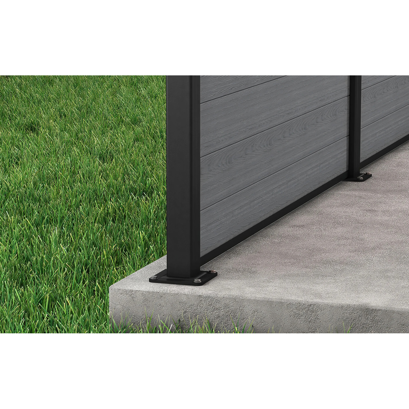 18M GREY FENCE HARD SURFACE 180