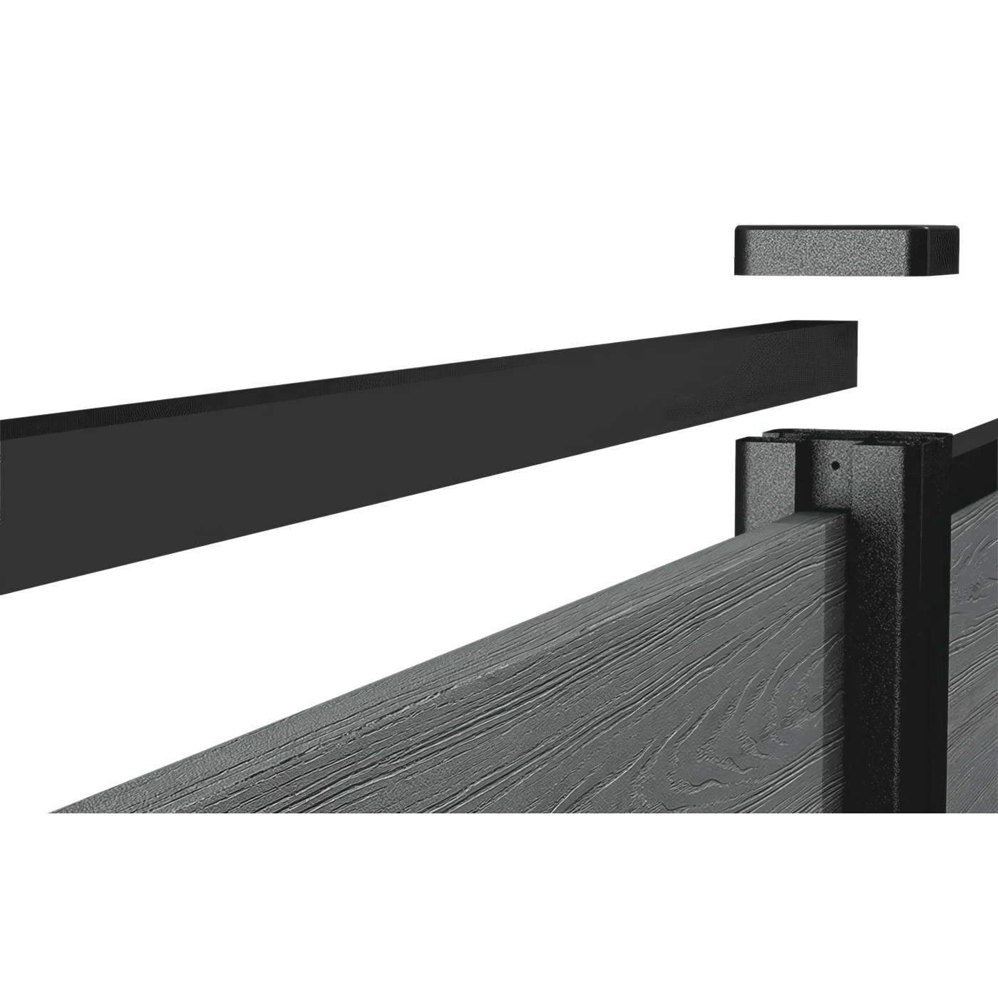 18M GREY FENCE HARD SURFACE 180