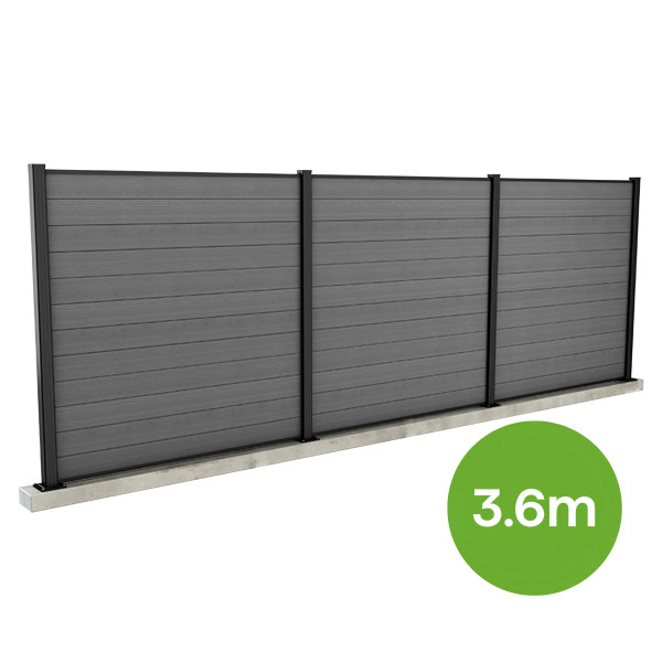 3.6M GREY FENCE HARD SURFACE 180
