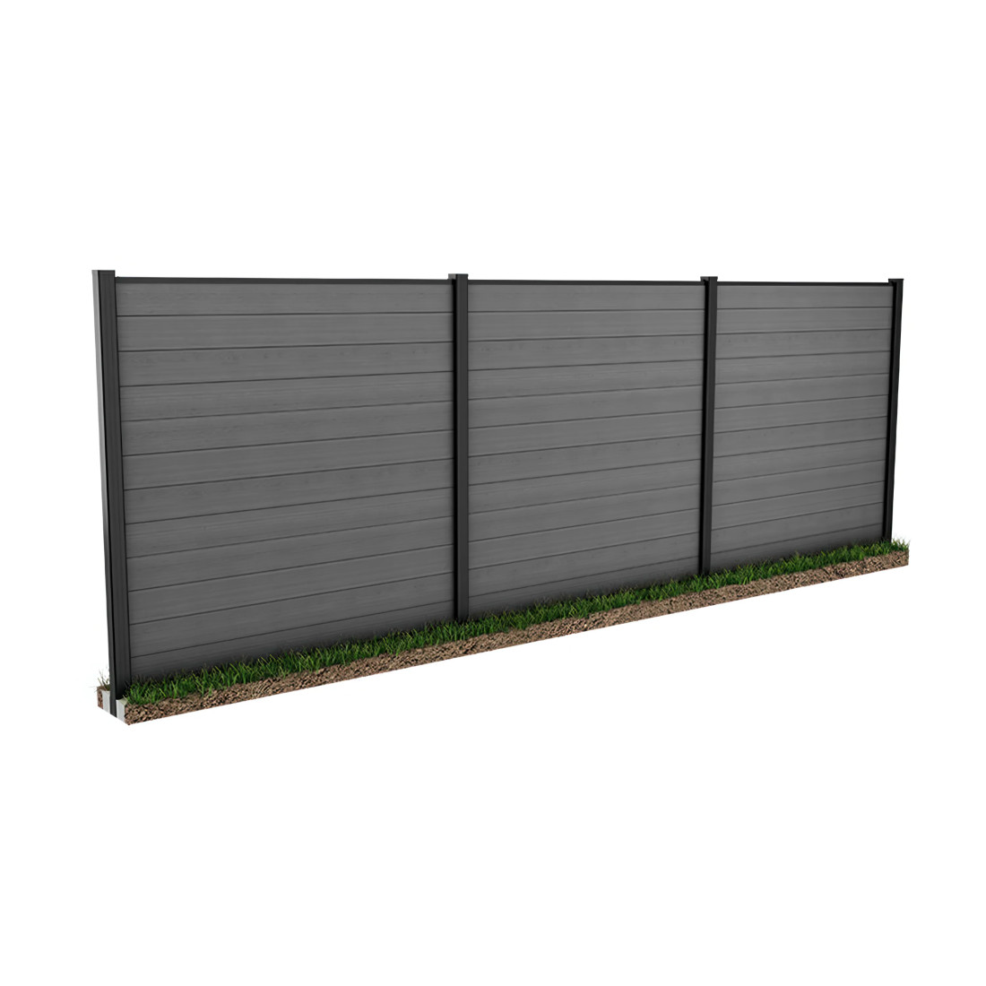 3.6M GREY FENCE HARD SURFACE 180