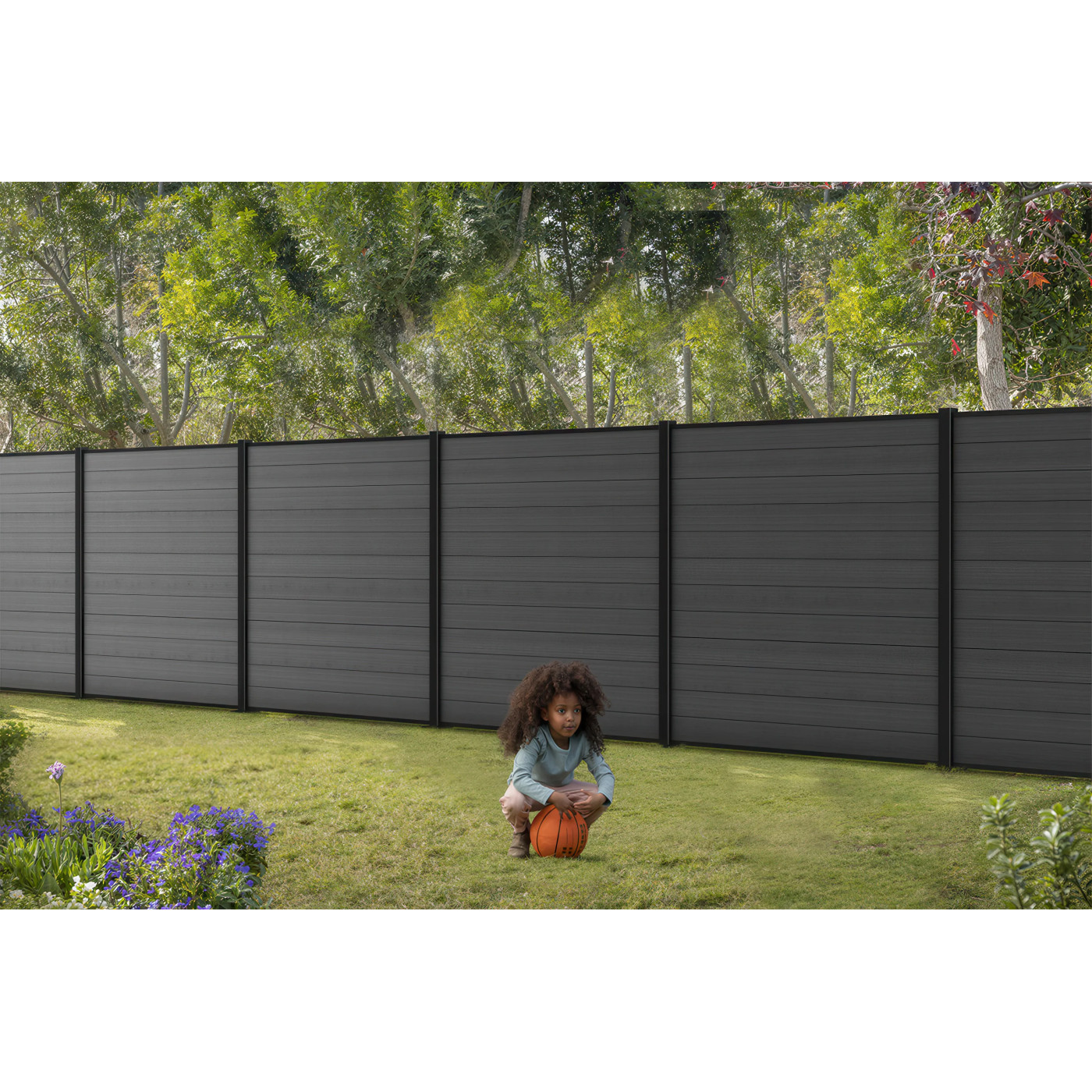 3.6M GREY FENCE HARD SURFACE 180