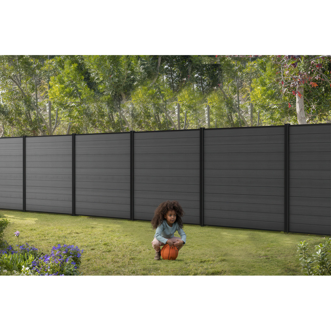 3.6M GREY FENCE HARD SURFACE 180