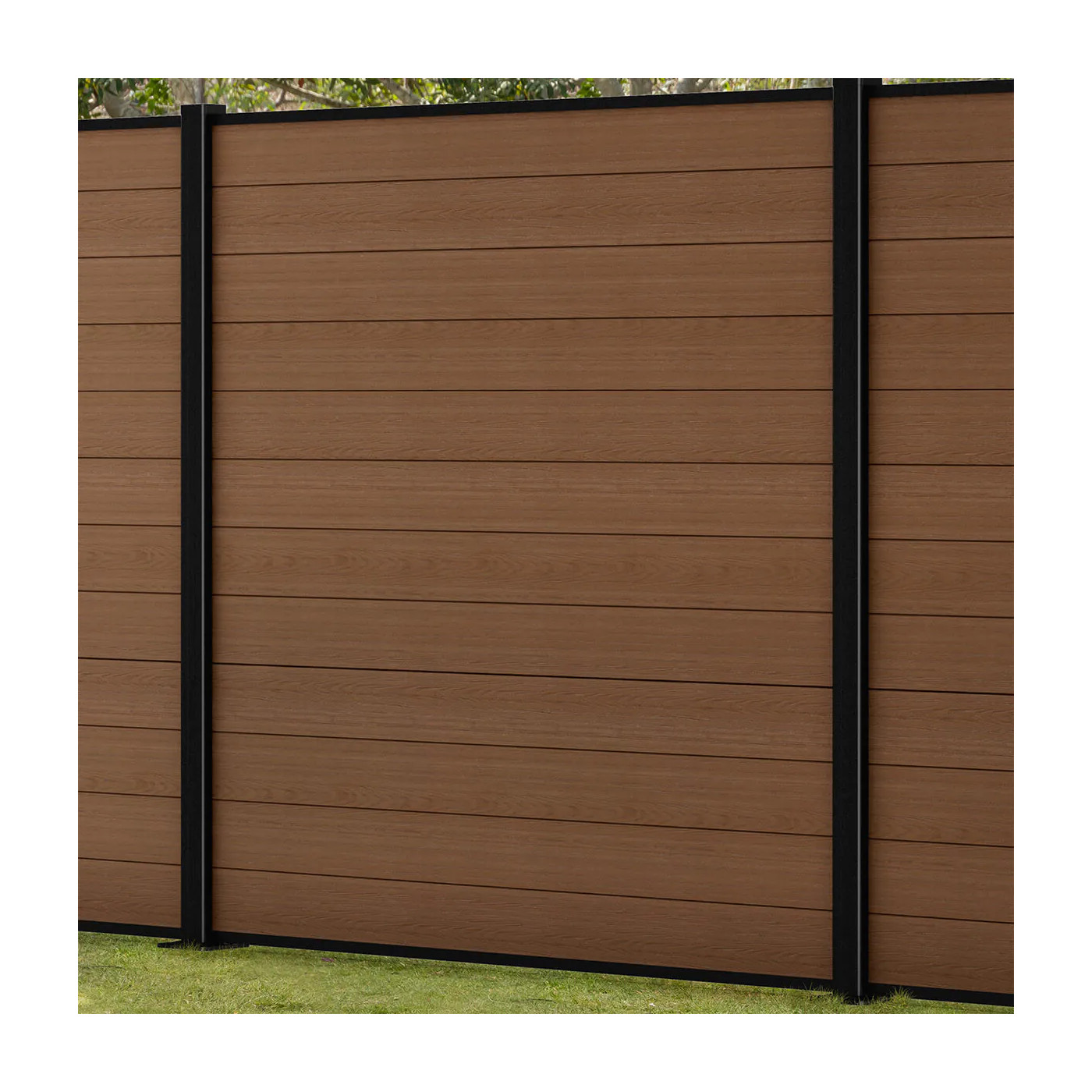 FENCE SET 3x BROWN PANELS