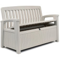 PATIO BENCH BENCH/BOX WHITE