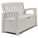 PATIO BENCH BENCH/BOX WHITE