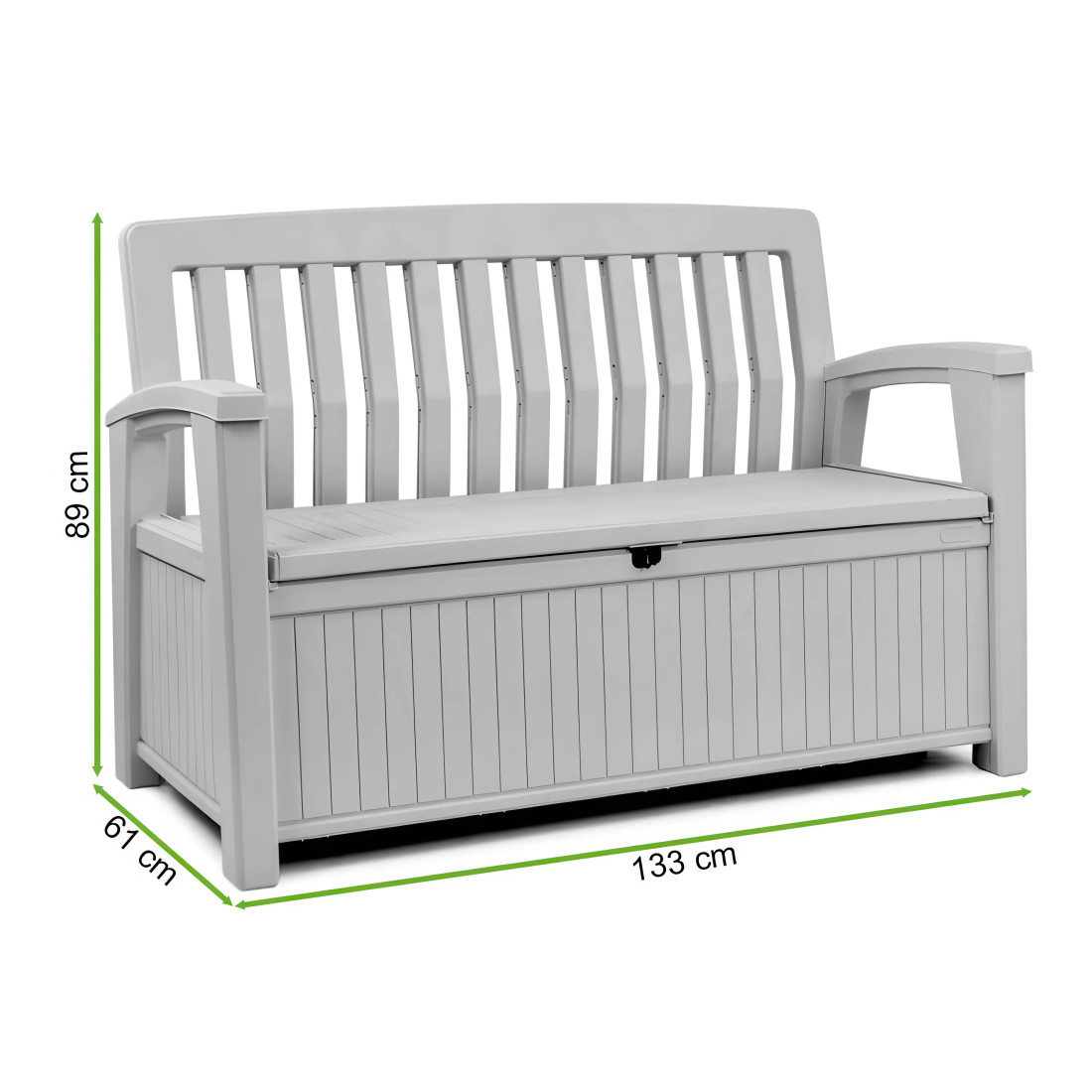 PATIO BENCH BENCH/BOX WHITE
