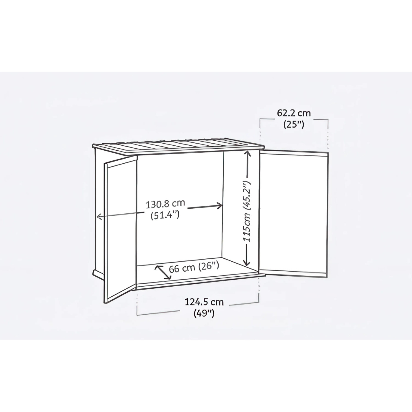 PATIO STORE GRAPHITE CHEST