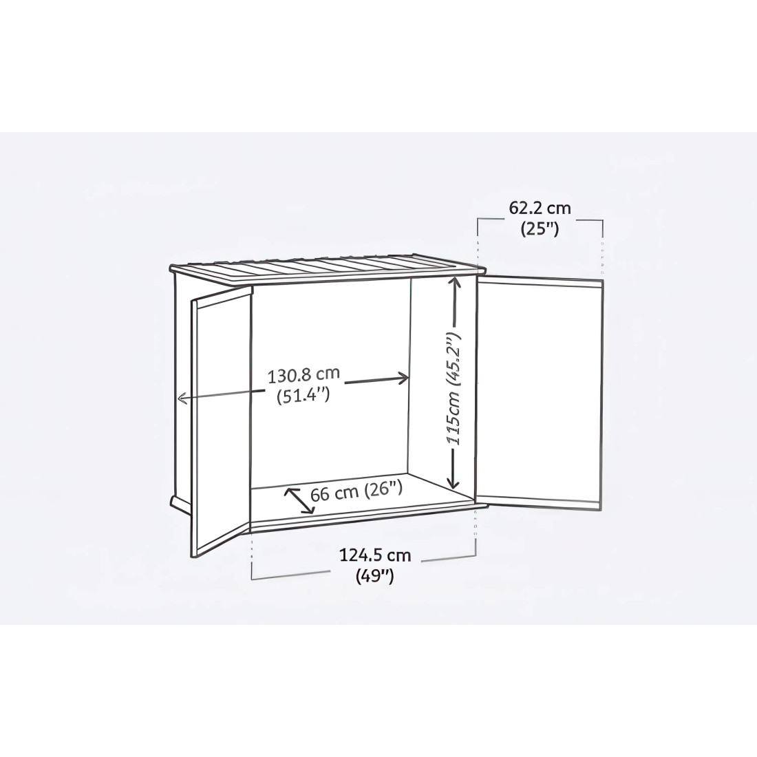 PATIO STORE GRAPHITE CHEST
