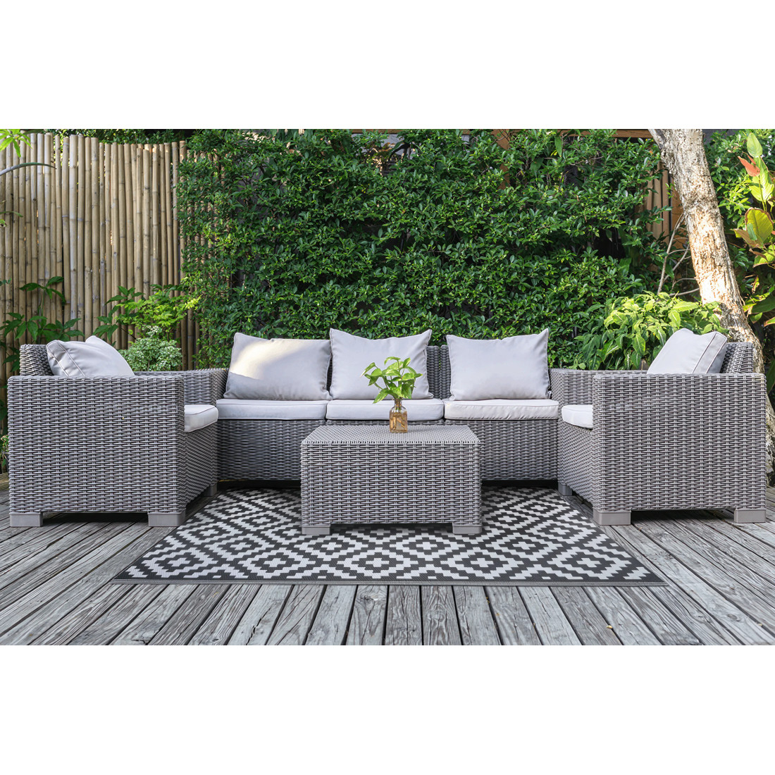 TERRACE RUG 01 GREY 160x230CM