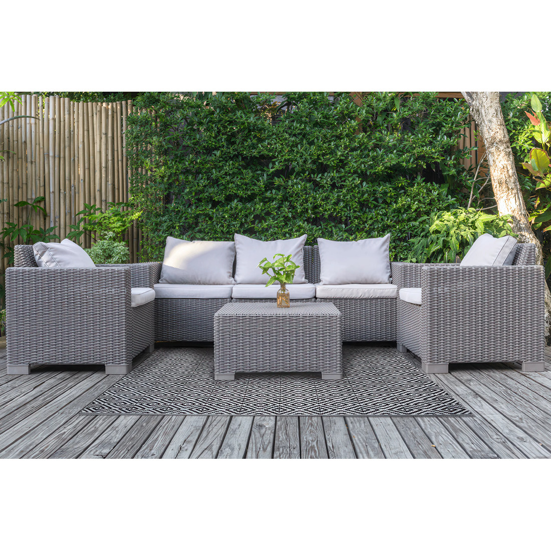 TERRACE RUG 13 BLACK 180x270CM