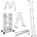 MULTIFUNCTIONAL ALUMINIUM LADDER WITH PLATFORM 4x3
