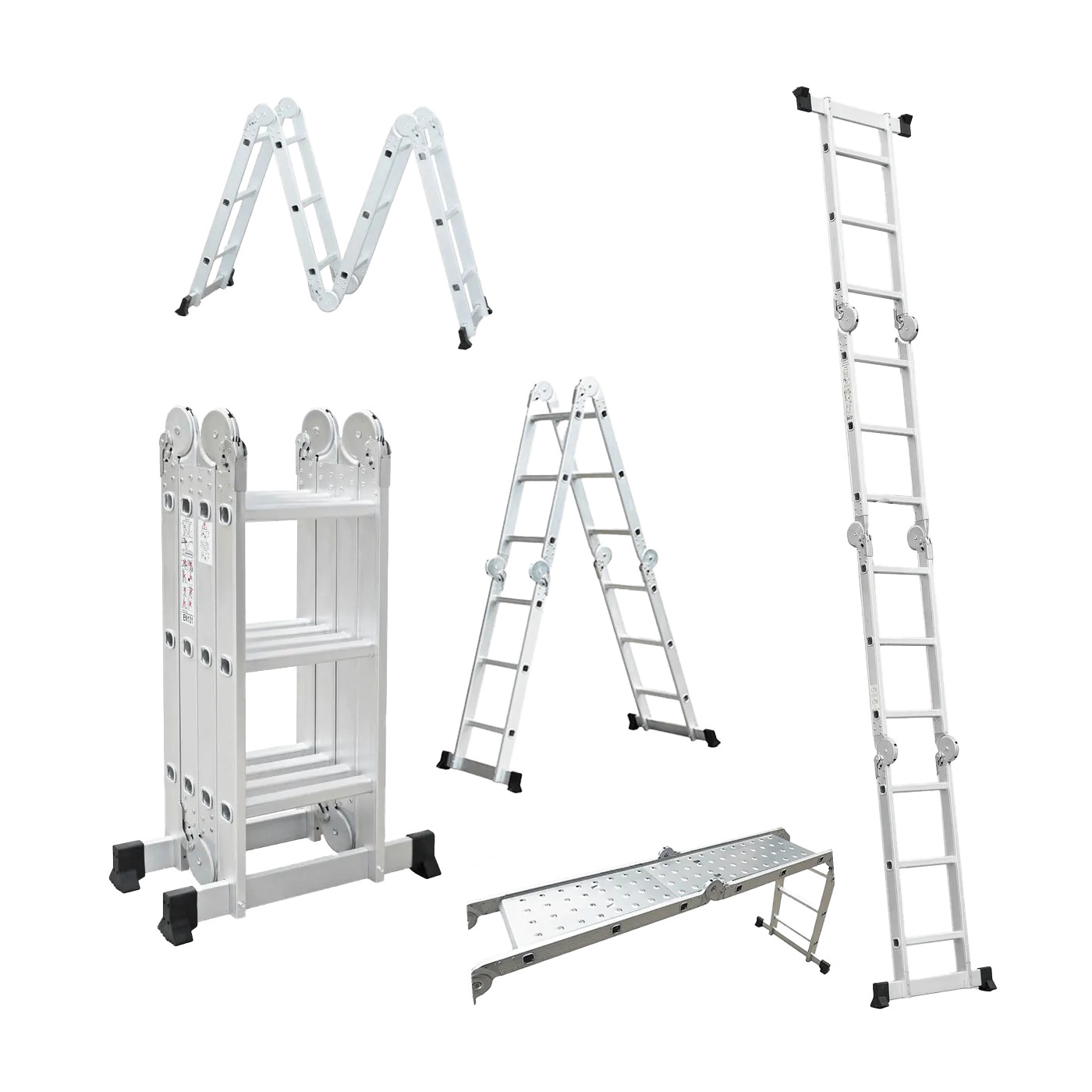 MULTIFUNCTIONAL ALUMINIUM LADDER WITH PLATFORM 4x3