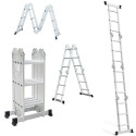 MULTIFUNCTIONAL ALUMINIUM LADDER WITH PLATFORM 4x3