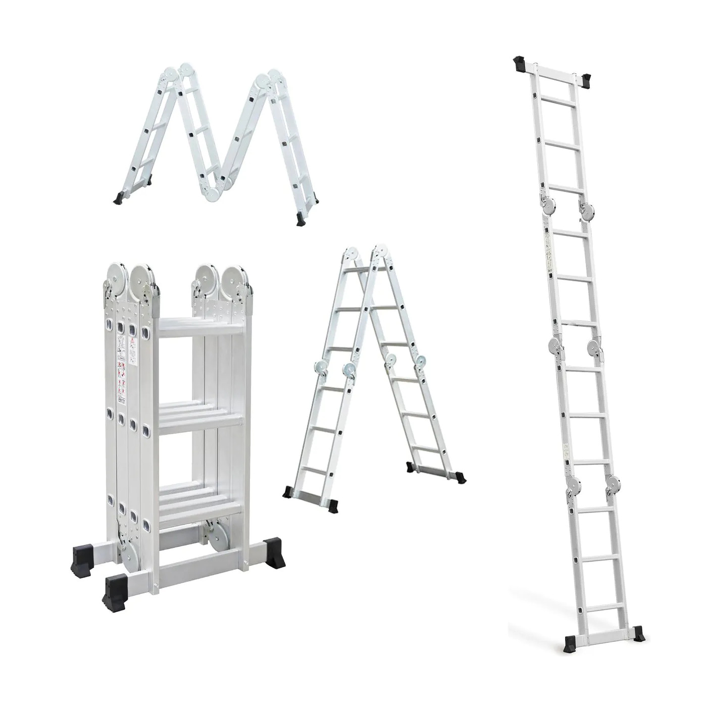 MULTIFUNCTIONAL ALUMINIUM LADDER WITH PLATFORM 4x3