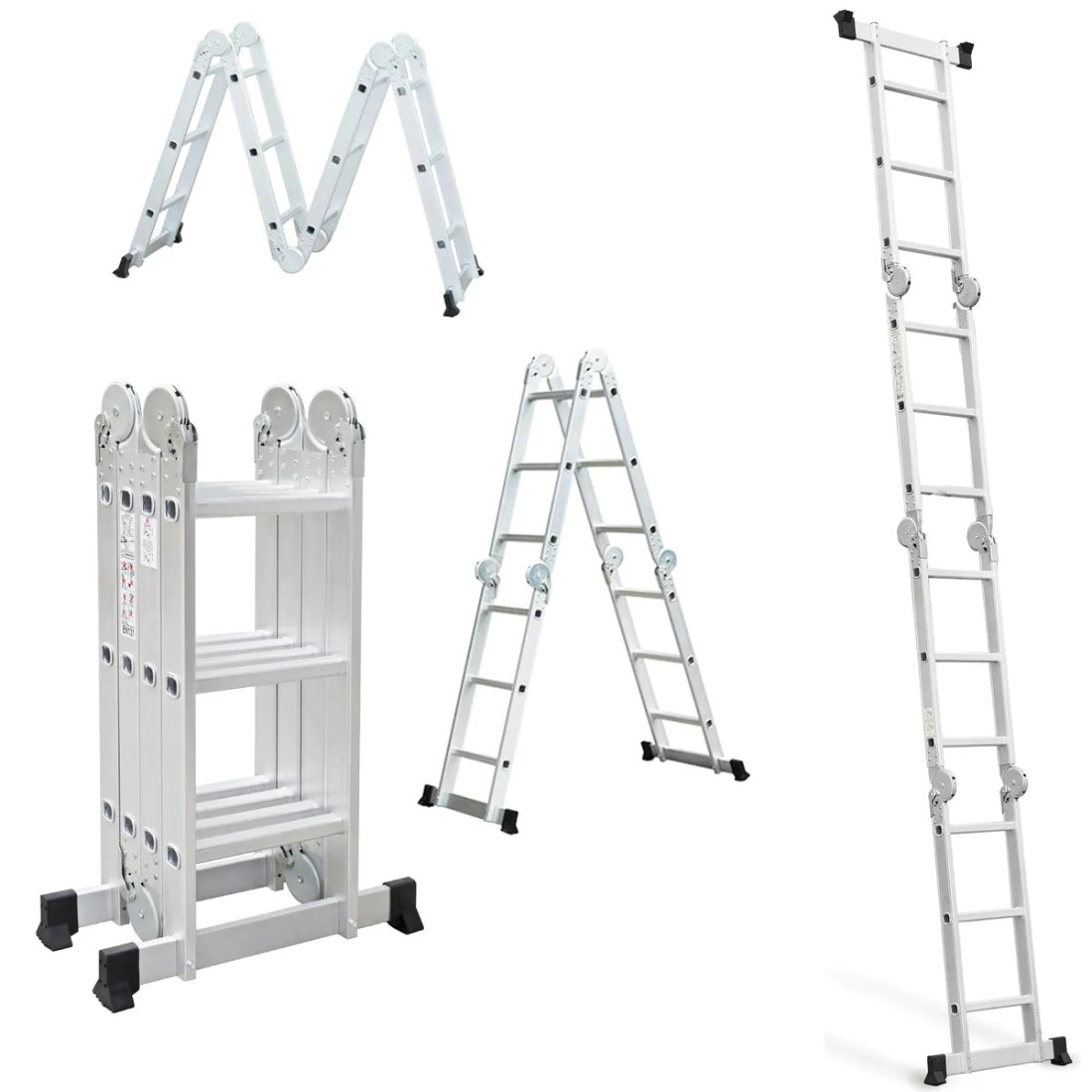 MULTIFUNCTIONAL ALUMINIUM LADDER WITH PLATFORM 4x3