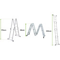 MULTIFUNCTIONAL ALUMINIUM LADDER WITH PLATFORM 4x3