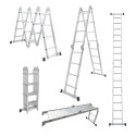 MULTIFUNCTIONAL ALUMINIUM LADDER WITH 4x4 PLATFORM