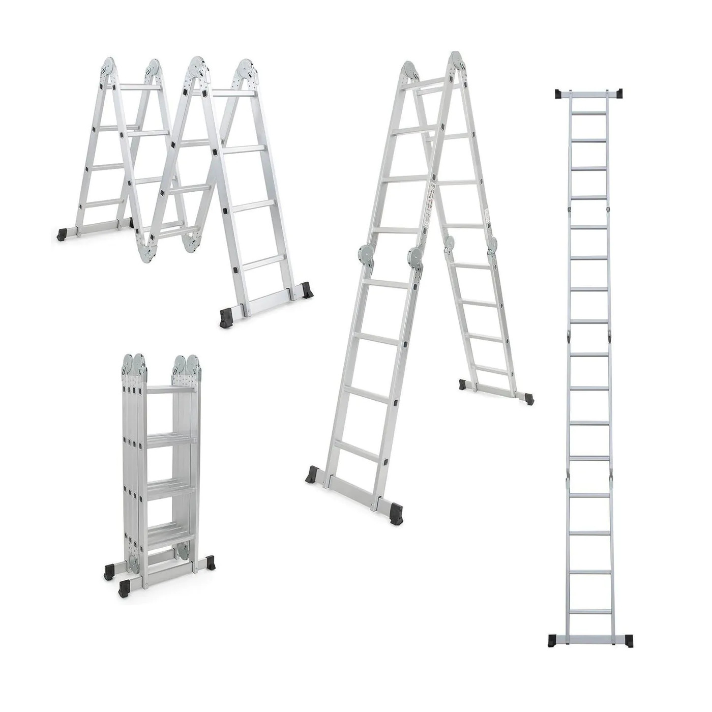 MULTIFUNCTIONAL ALUMINIUM LADDER WITH 4x4 PLATFORM