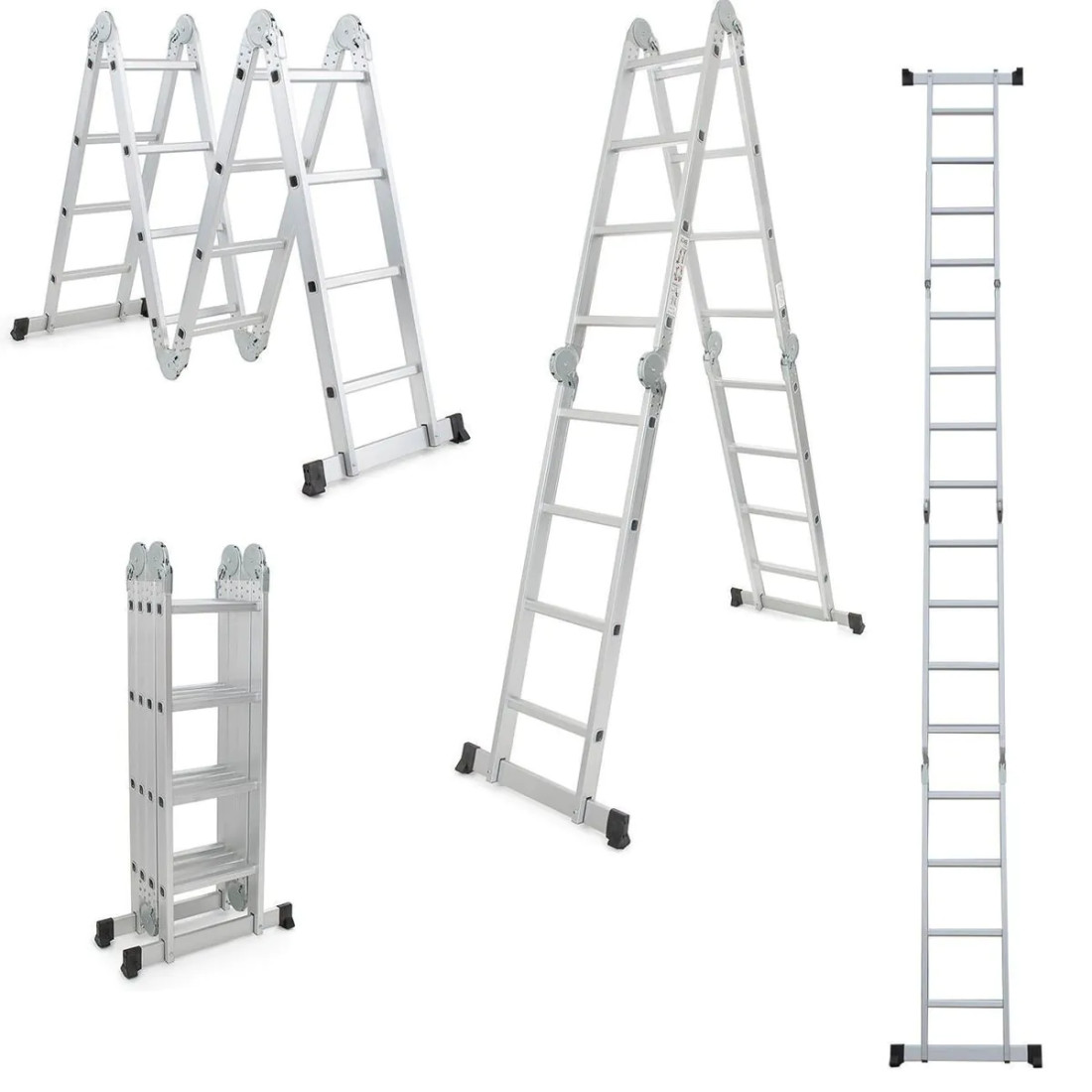 MULTIFUNCTIONAL ALUMINIUM LADDER WITH 4x4 PLATFORM