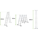 MULTIFUNCTIONAL ALUMINIUM LADDER WITH 4x4 PLATFORM