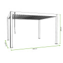DELUXE 3.6x4 PERGOLA TARASOWA WHITE