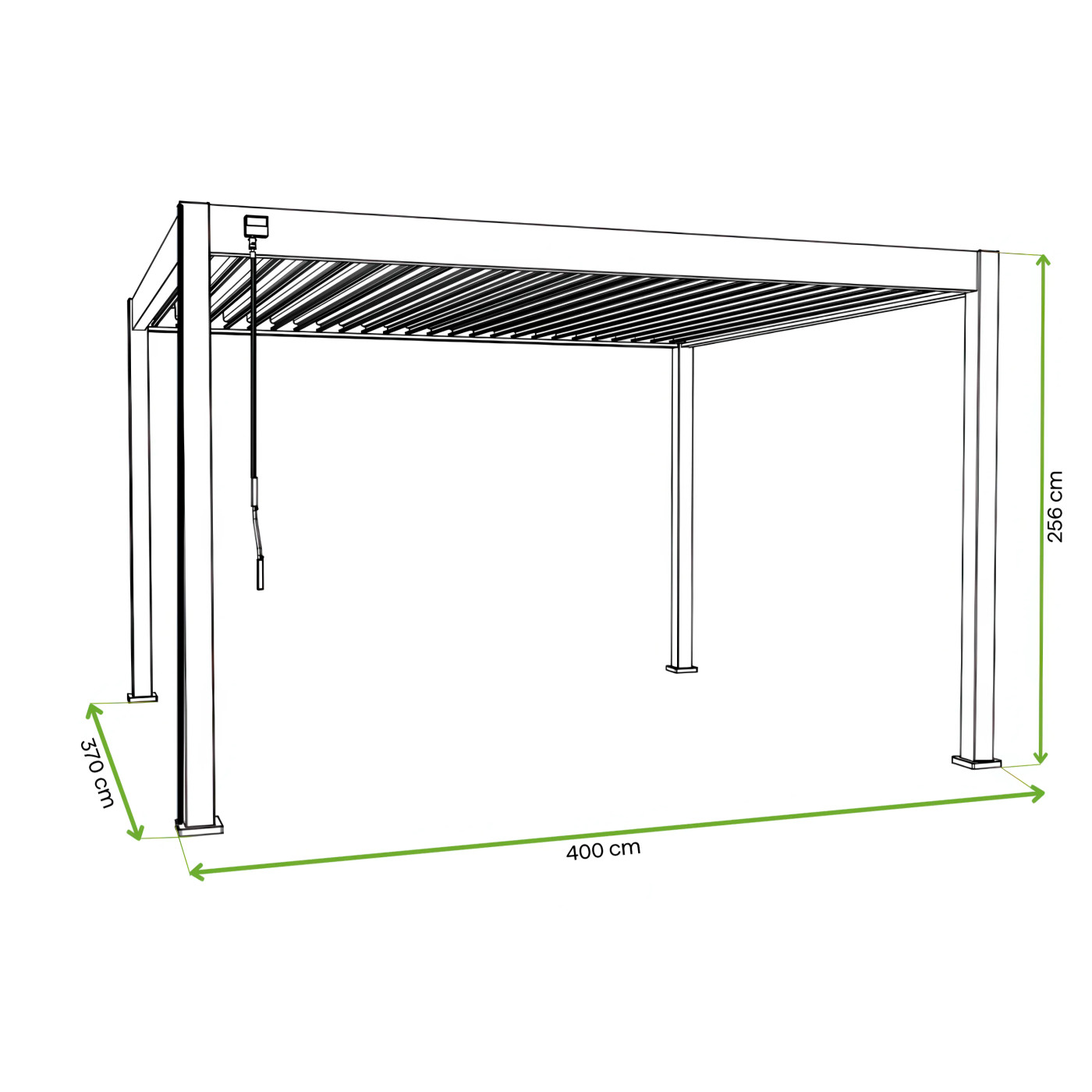 DELUXE 3.6x4 PERGOLA TARASOWA WHITE