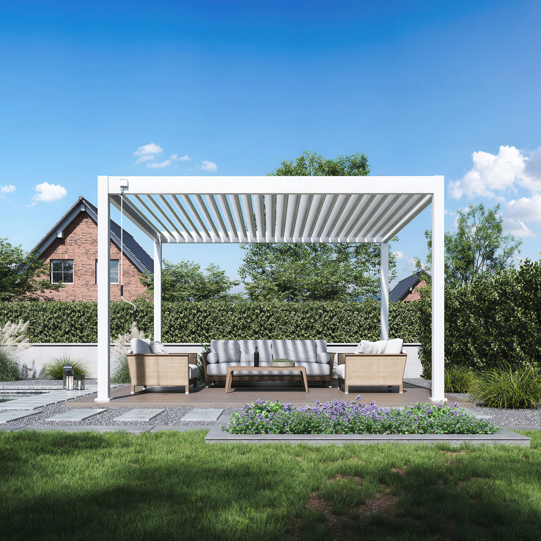 DELUXE 3.6x4 PERGOLA TARASOWA WHITE