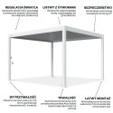DELUXE 3.6x4 PERGOLA TARASOWA WHITE
