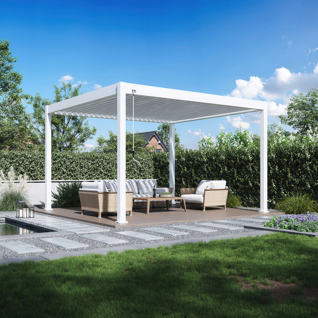 DELUXE 3.6x4 PERGOLA TARASOWA WHITE