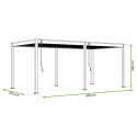 DELUXE 3.6x5.3 TERRACE PERGOLA WHITE