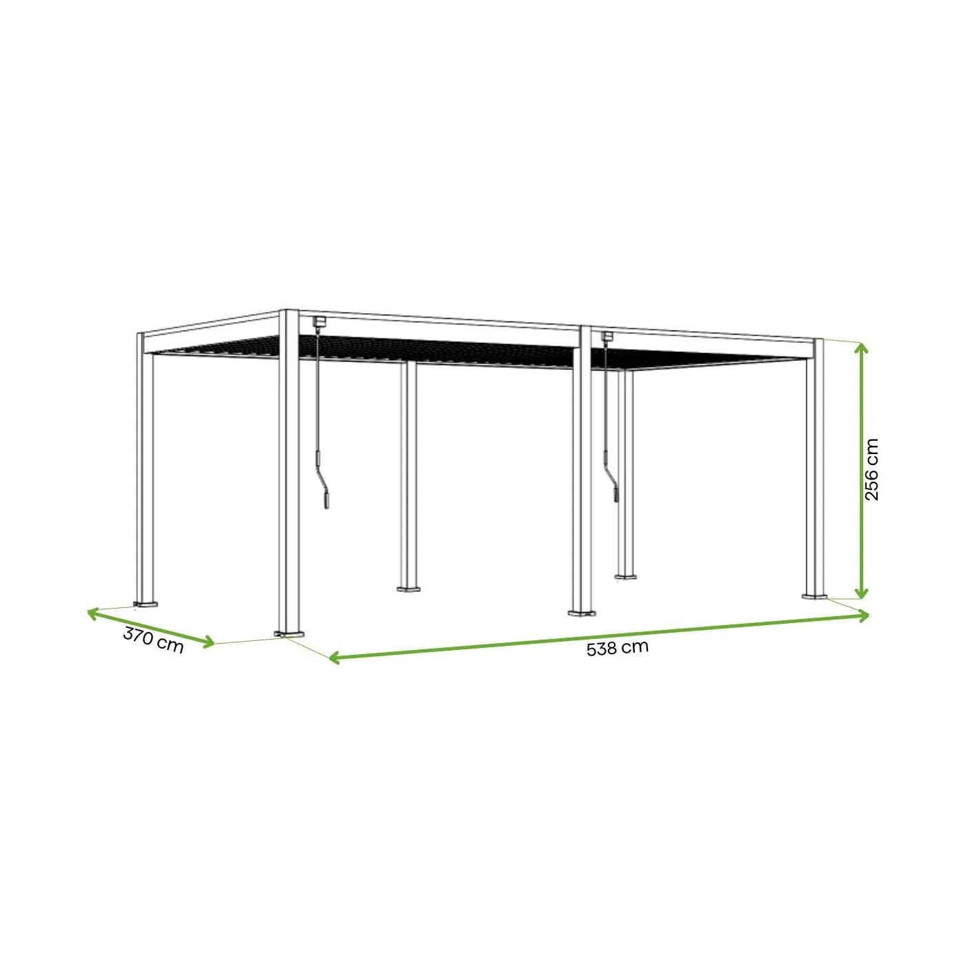DELUXE 3.6x5.3 PERGOLA TARASOWA WHITE