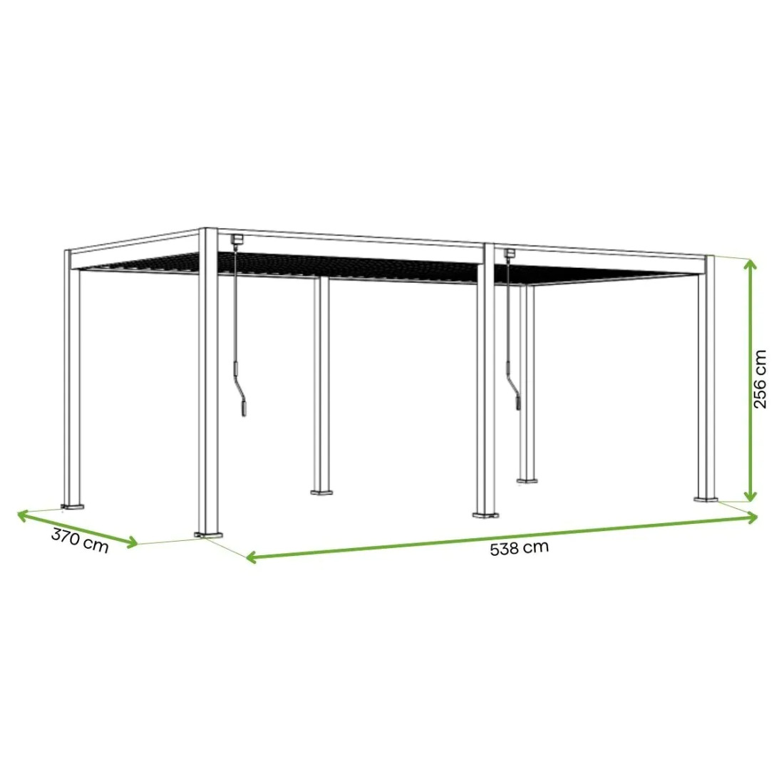 DELUXE 3.6x5.3 TERRACE PERGOLA WHITE