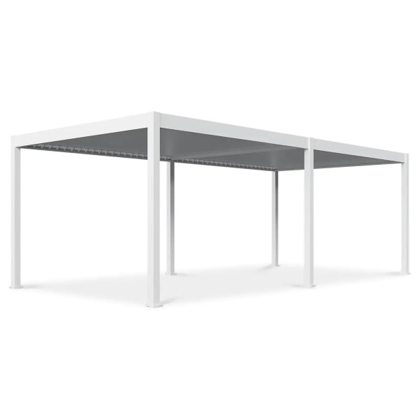 DELUXE AUTOMATIC+LED 3.6x7.2 PERGOLA TARASOWA WHITE
