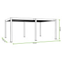 DELUXE AUTOMATIC+LED 3.6x7.2 PERGOLA TARASOWA WHITE