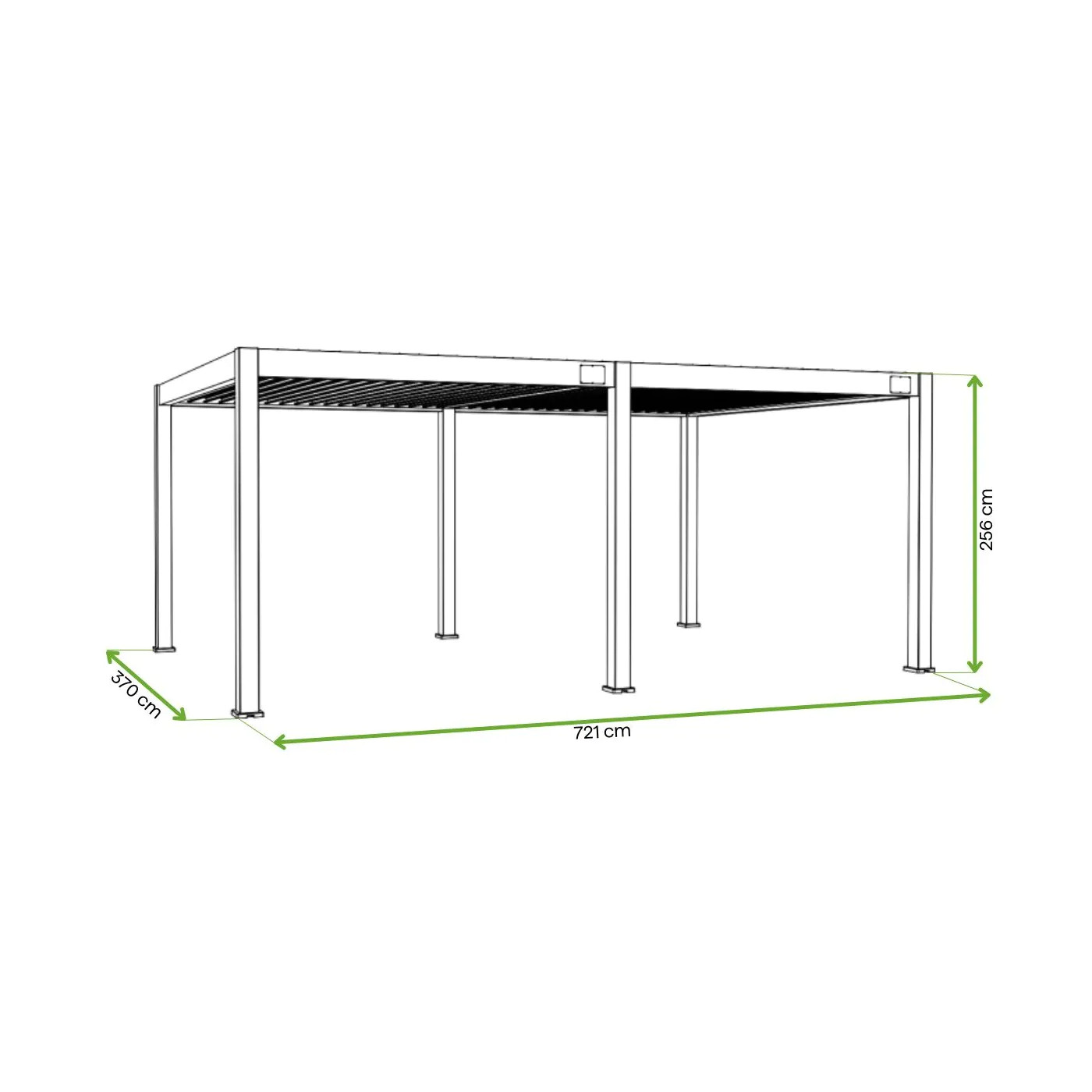 DELUXE AUTOMATIC+LED 3.6x7.2 PERGOLA TARASOWA WHITE