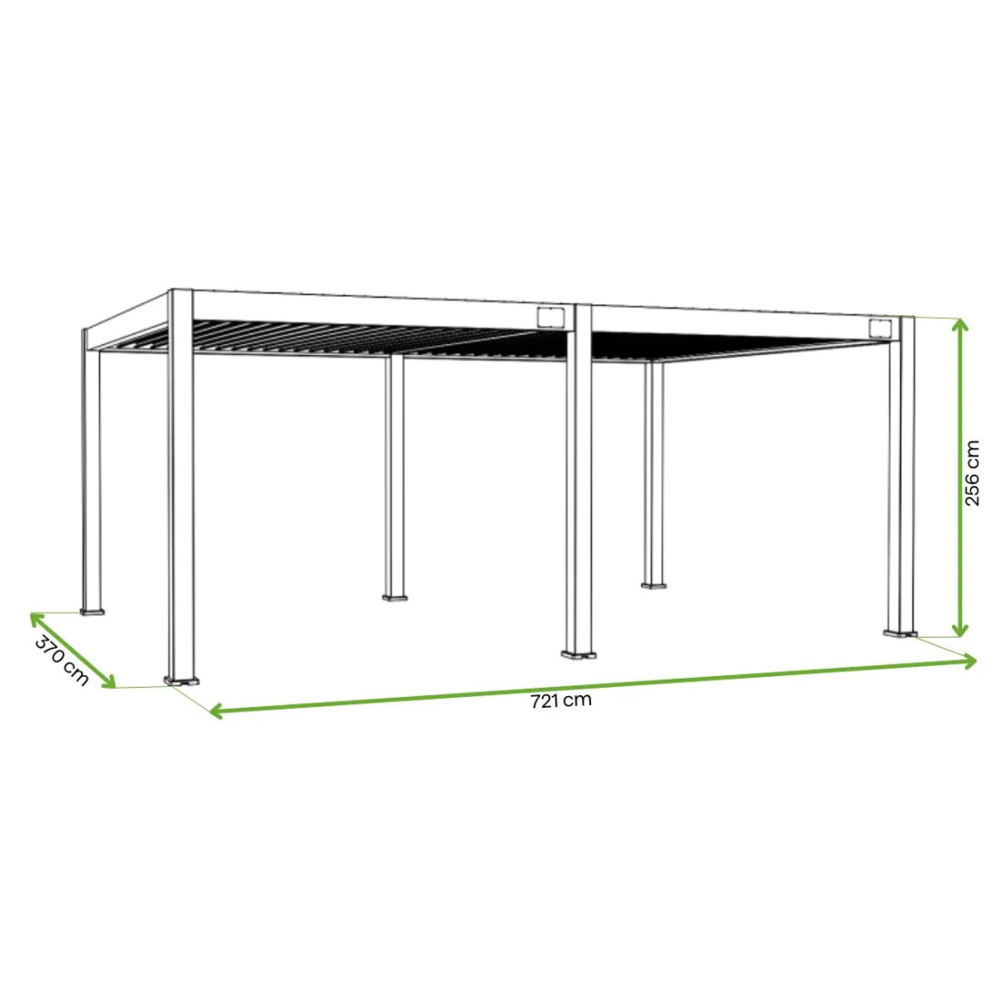 DELUXE AUTOMATIC+LED 3.6x7.2 PERGOLA TARASOWA WHITE