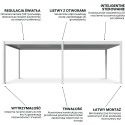 DELUXE AUTOMATIC+LED 3.6x7.2 PERGOLA TARASOWA WHITE