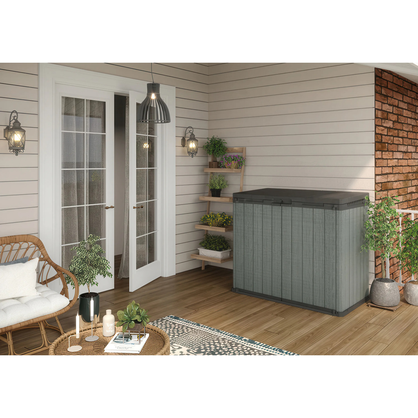 SIO DARWIN 1100L GREEN GARDEN STORAGE BOX