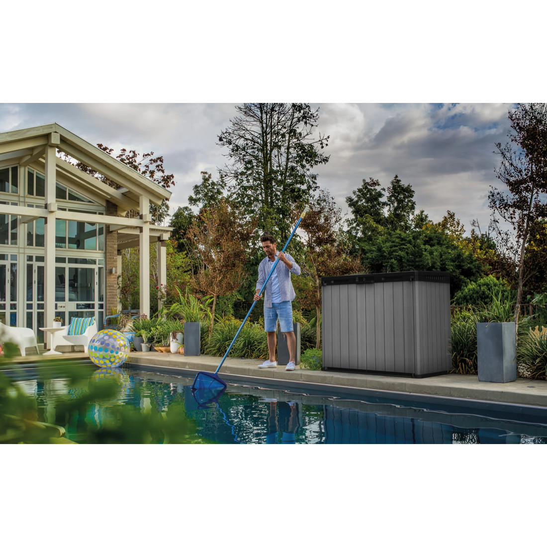 SIO DARWIN 1100L GARDEN STORAGE UNIT GREY