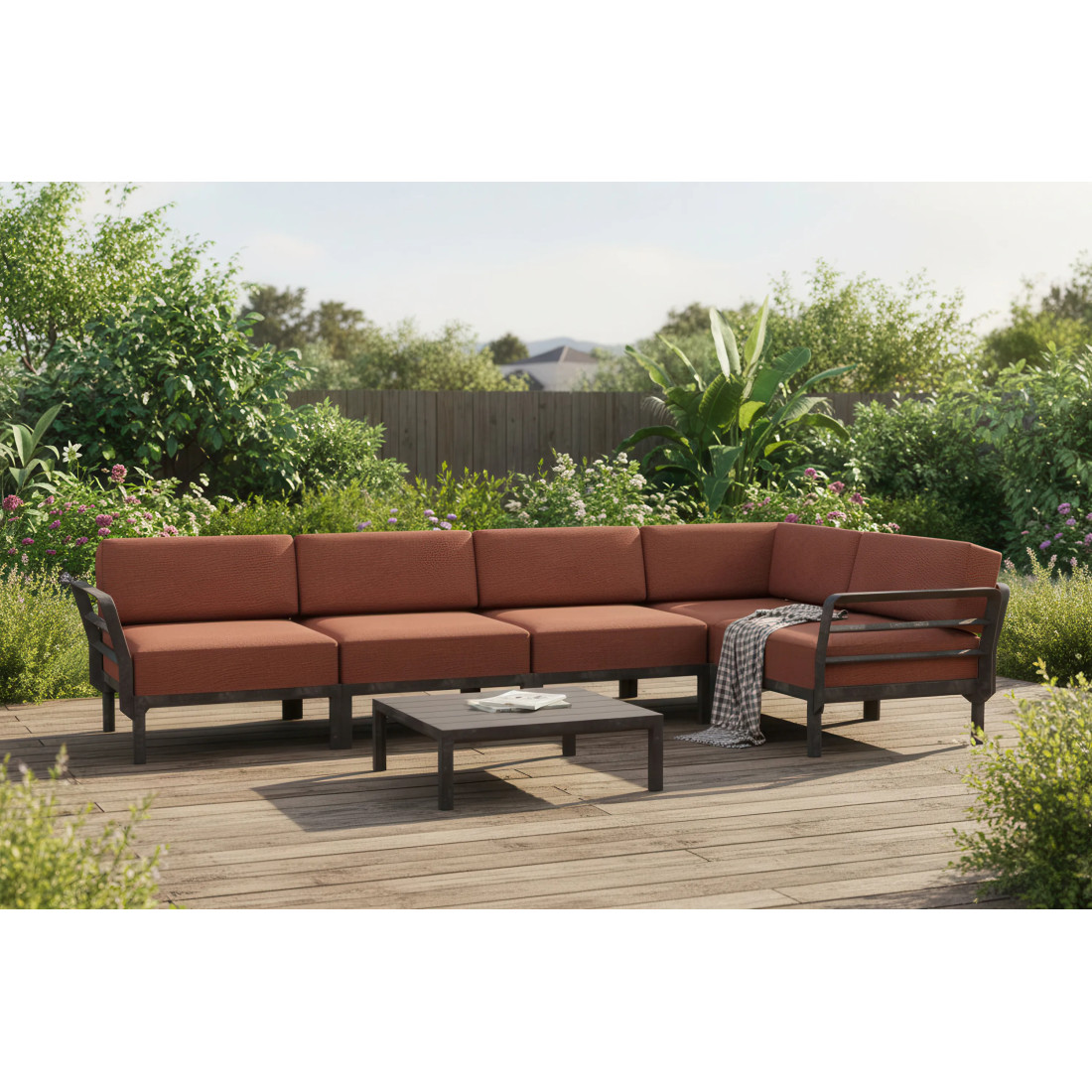 MAXIMO 5 NAROŻNIK TERRA-CANNELLA+MAXIMO TABLE TERRA