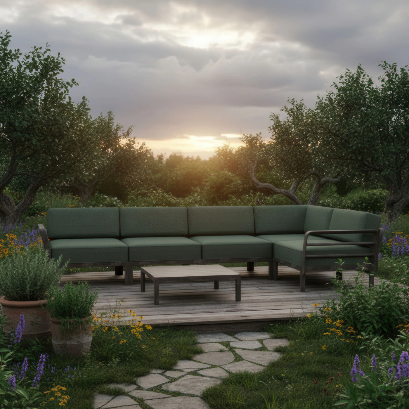 MAXIMO 5 CORNER TERRA-TIMO+MAXIMO TABLE TERRA