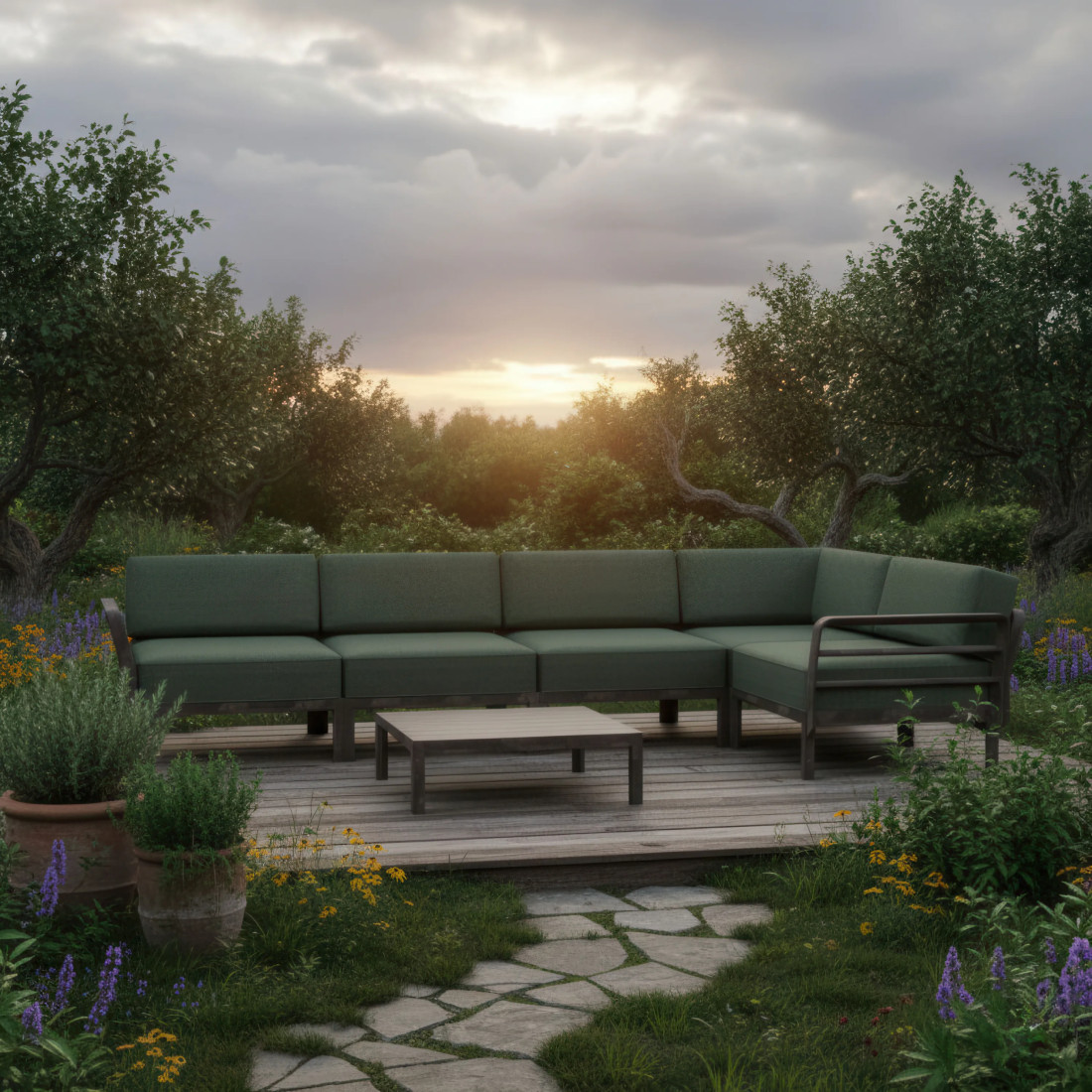 MAXIMO 5 CORNER TERRA-TIMO+MAXIMO TABLE TERRA