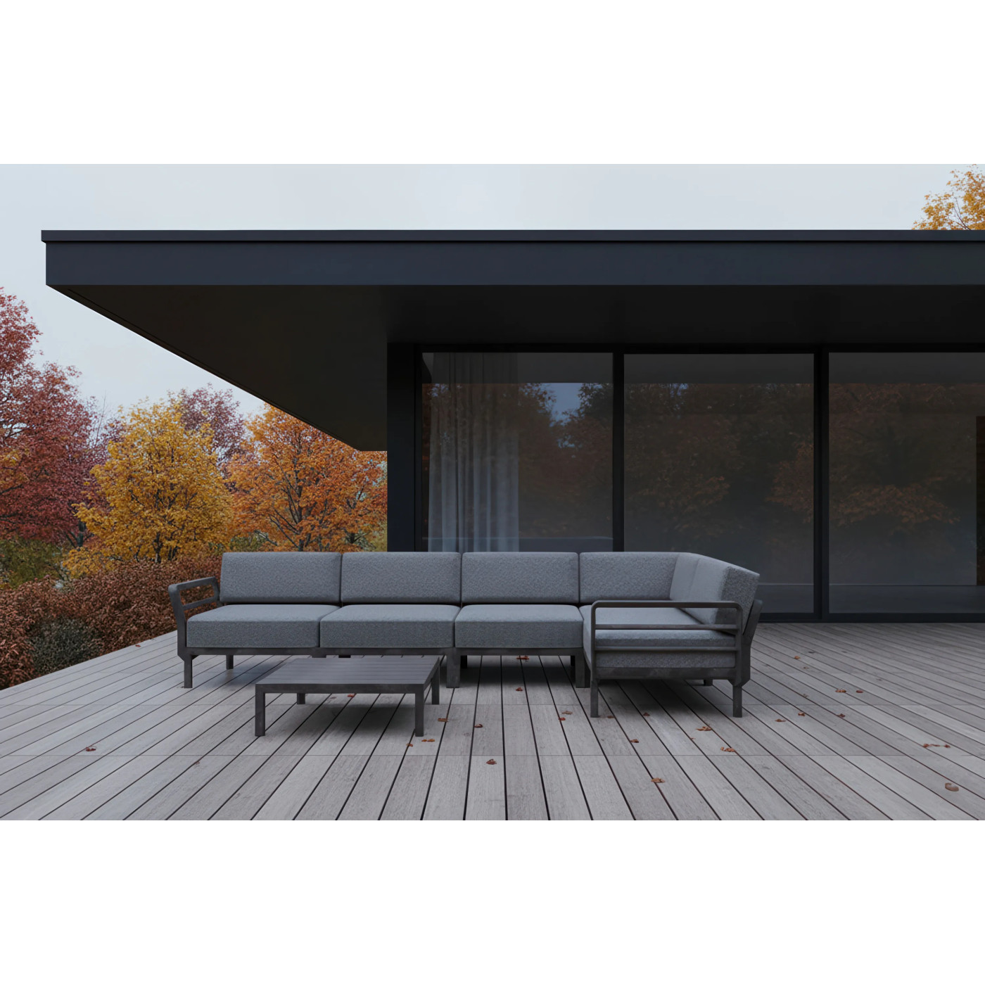 MAXIMO 5 CORNER TERRA-LAVA+MAXIMO TABLE TERRA