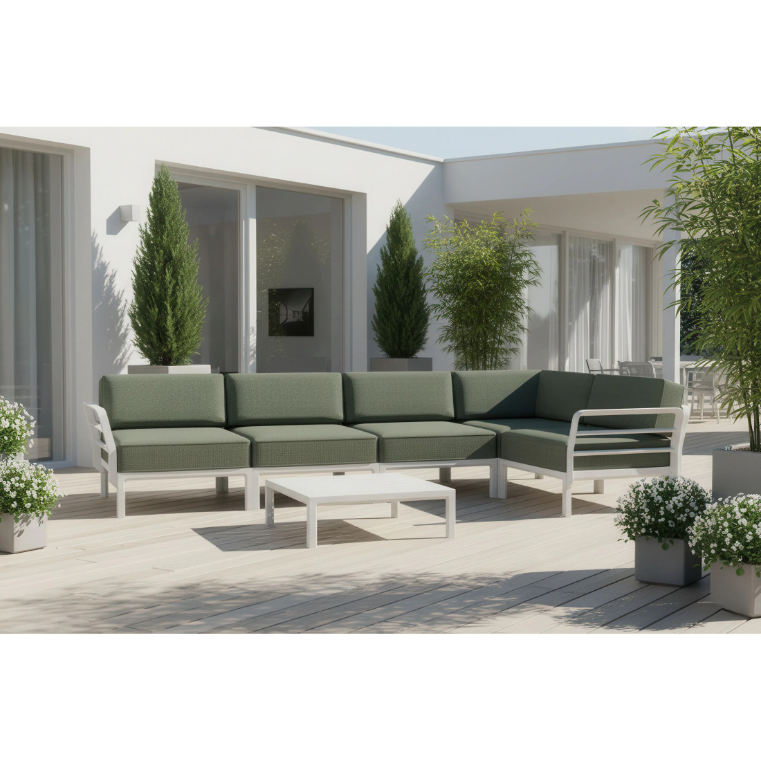 MAXIMO 5 CORNER GESSO-TIMO+MAXIMO TABLE GESSO