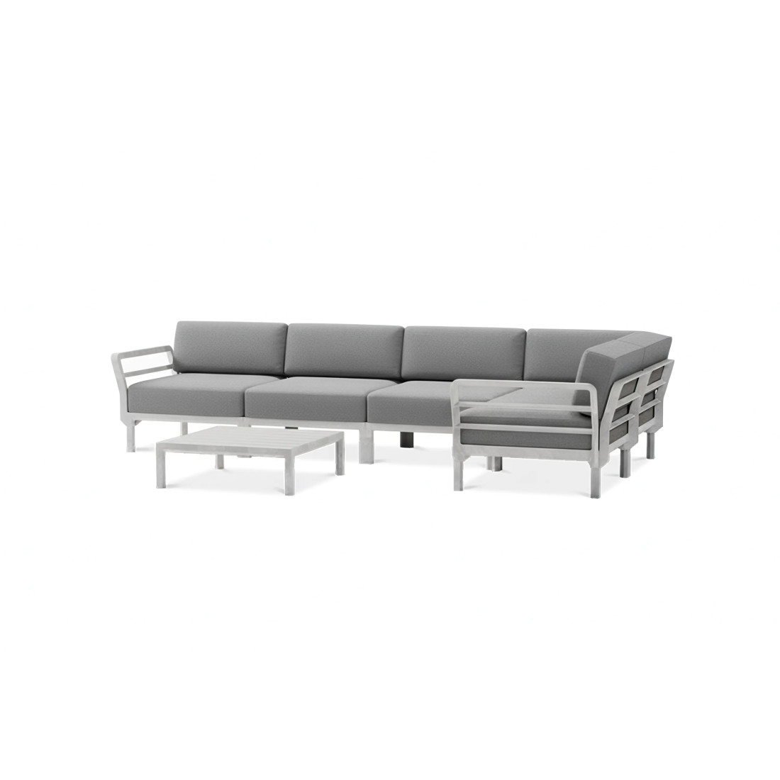 MAXIMO 5 NAROŻNIK GESSO-LAVA+MAXIMO TABLE GESSO